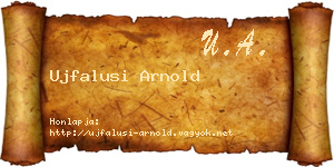Ujfalusi Arnold névjegykártya